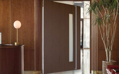 Custom Solid Wood Pivot Door with Glass | Features & Price